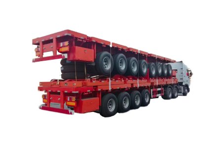4 axles Flatbed container semi trailer