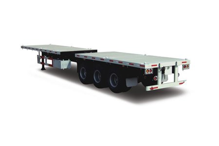 3 axles flatbeds Extensible flatbed semi trailer